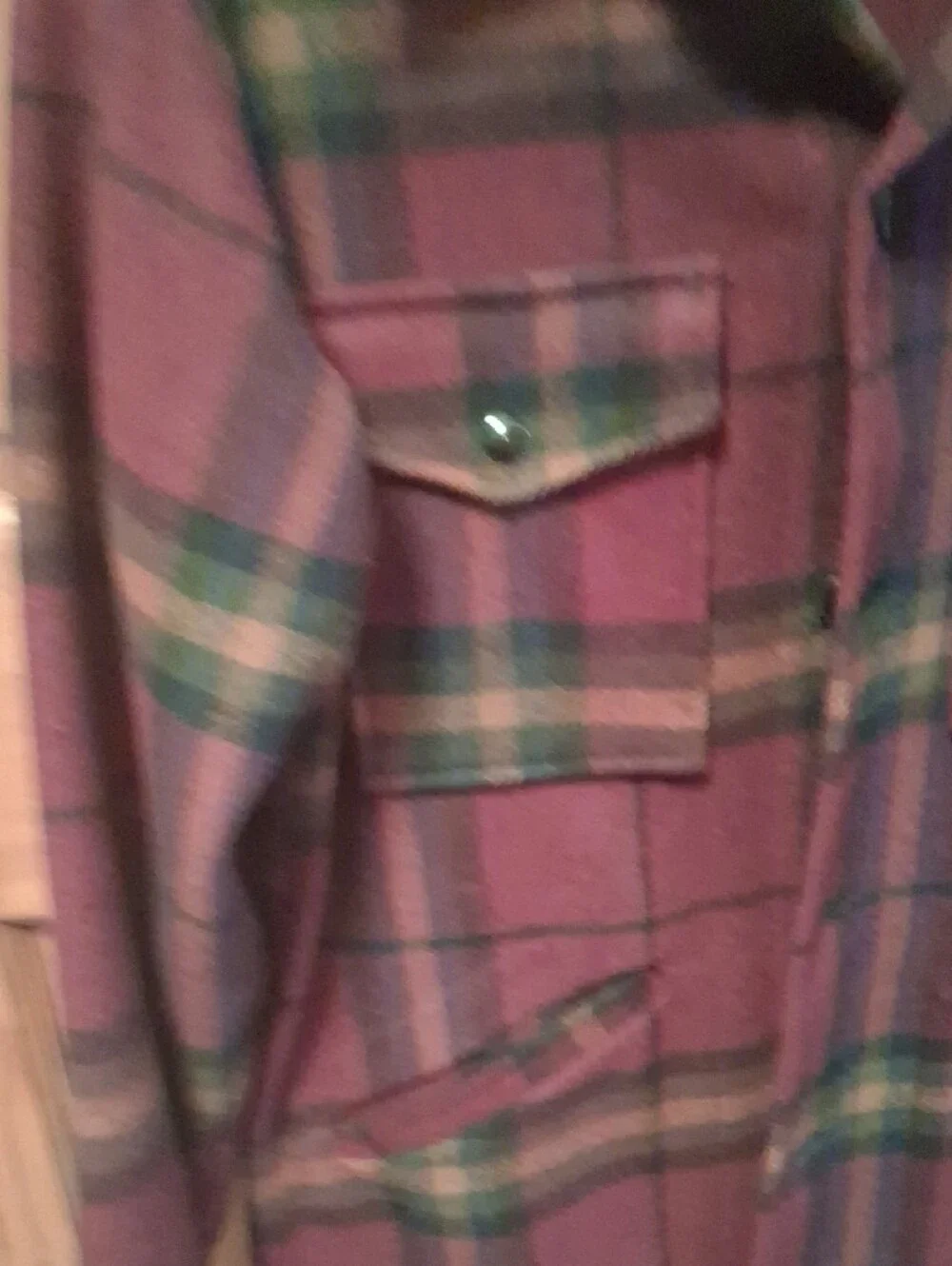 Pendleton Men's Maroon Plaid Wool Field Jacket